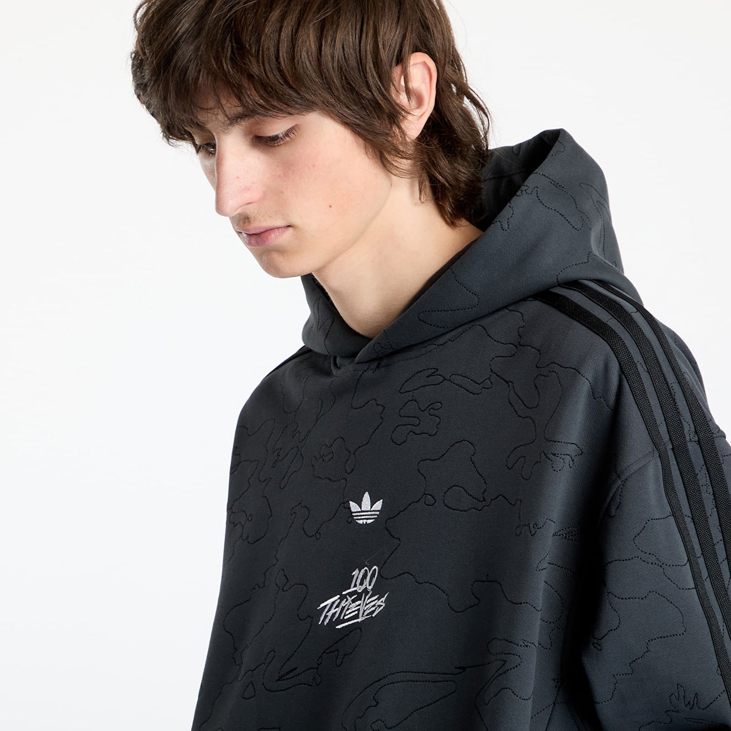 Суитчър adidas Originals 100 Thieves Hoodie Черно | JM3258, 1