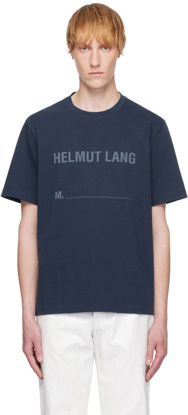 Тениска Helmut Lang Helmut Lang Stamped Logo T-Shirt Тъмно синьо | P01HM506, 0