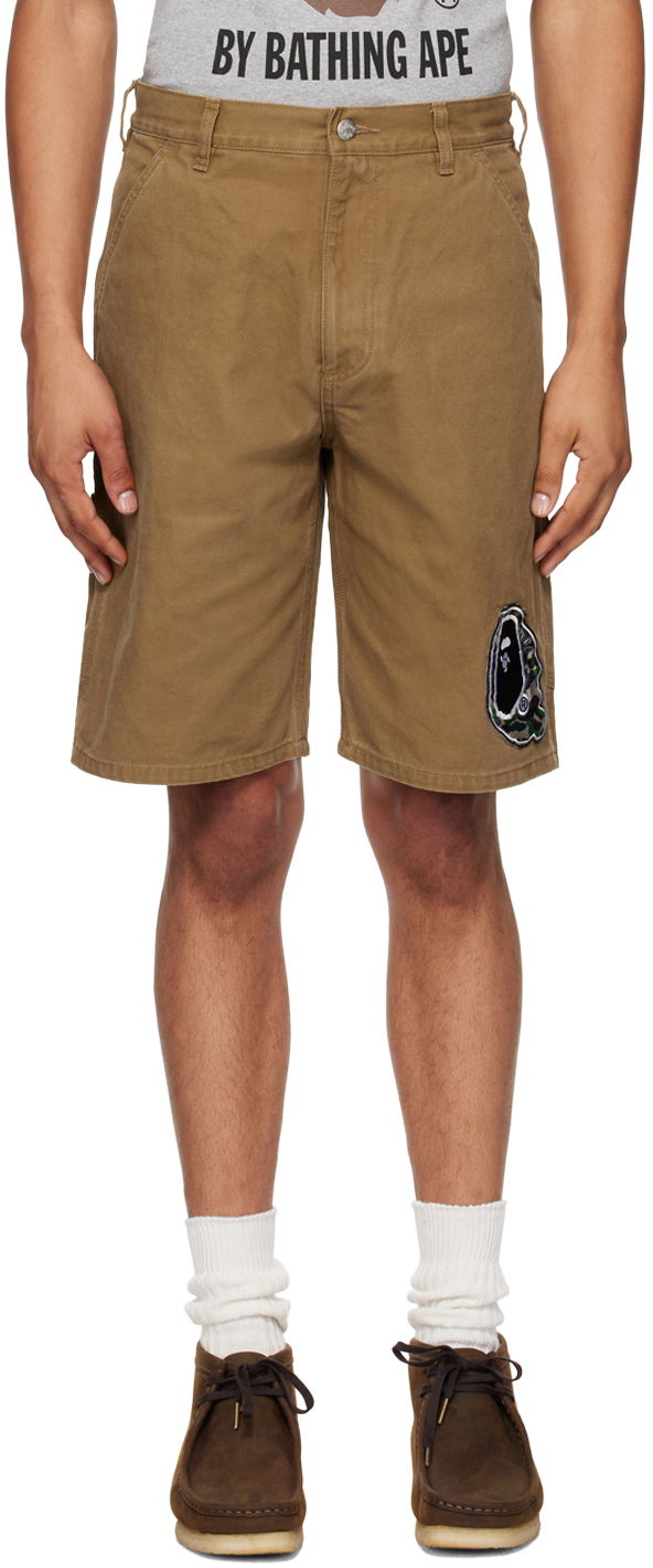 Къси панталони BAPE BAPE Beige Washed Duck Painter Shorts Кафяво | 001SPK301011M, 0