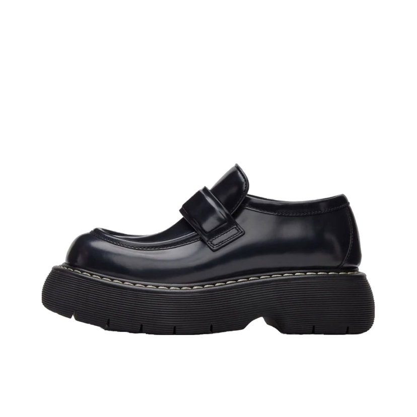 Кецове и обувки Bottega Veneta Bounce Leather Platform Loafers Кафяво | 702497V10T01000