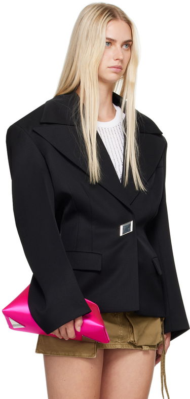 Яке The Attico Attico Single-Breasted Blazer Черно | 247WCG63 W046, 1