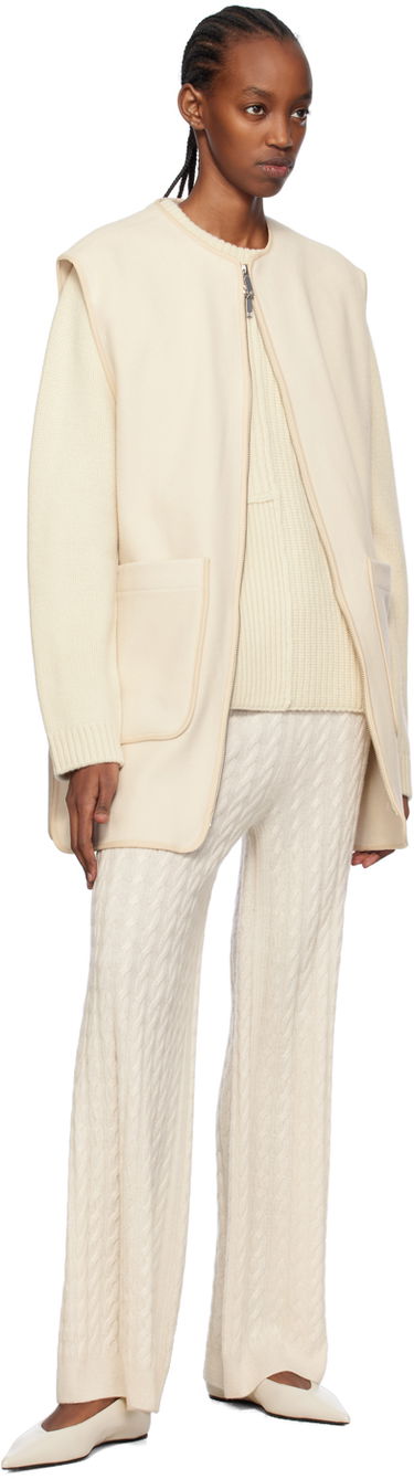 Пуловер TOTEME Multi-Rib Knit Sweater Бяло | 241-WRT1030-YA0007, 3