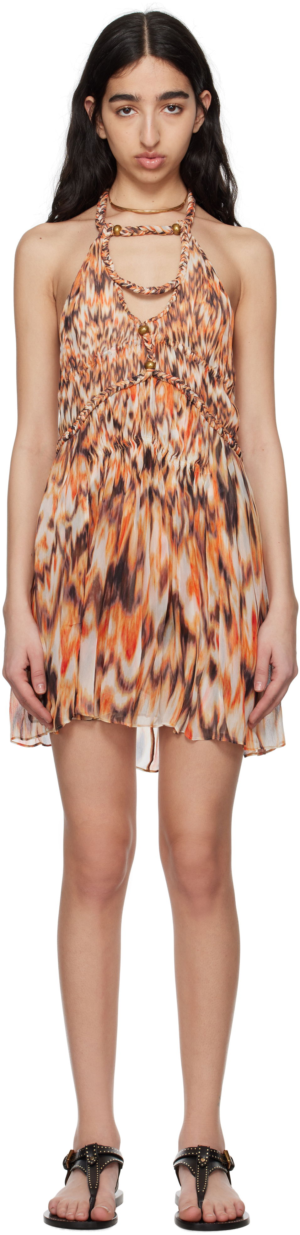 Pокля ISABEL MARANT Isabel Marant Rozilda Halter Neck Mini Dress Оранжево
 | RO0769FA-C2J05I, 0