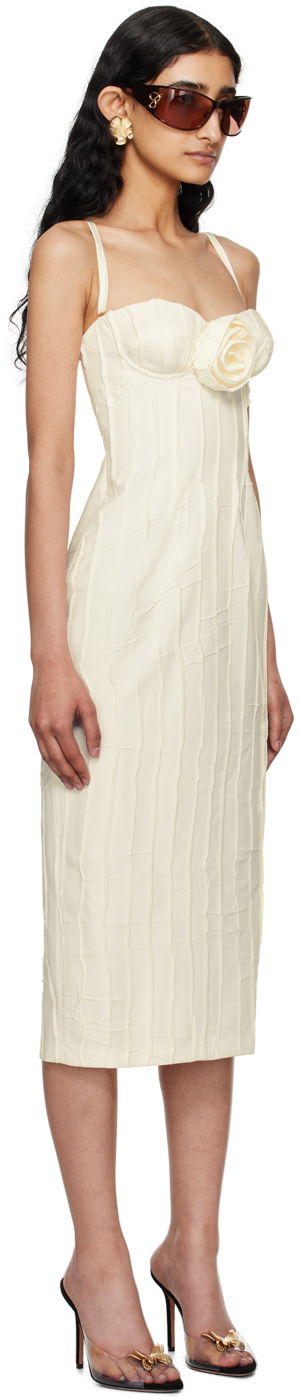 Pокля Blumarine Blumarine Floral Midi Dress Бежово | P444A122A, 1