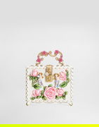 Dolce Box Rose Cherub Embellished Top Handle Handbag