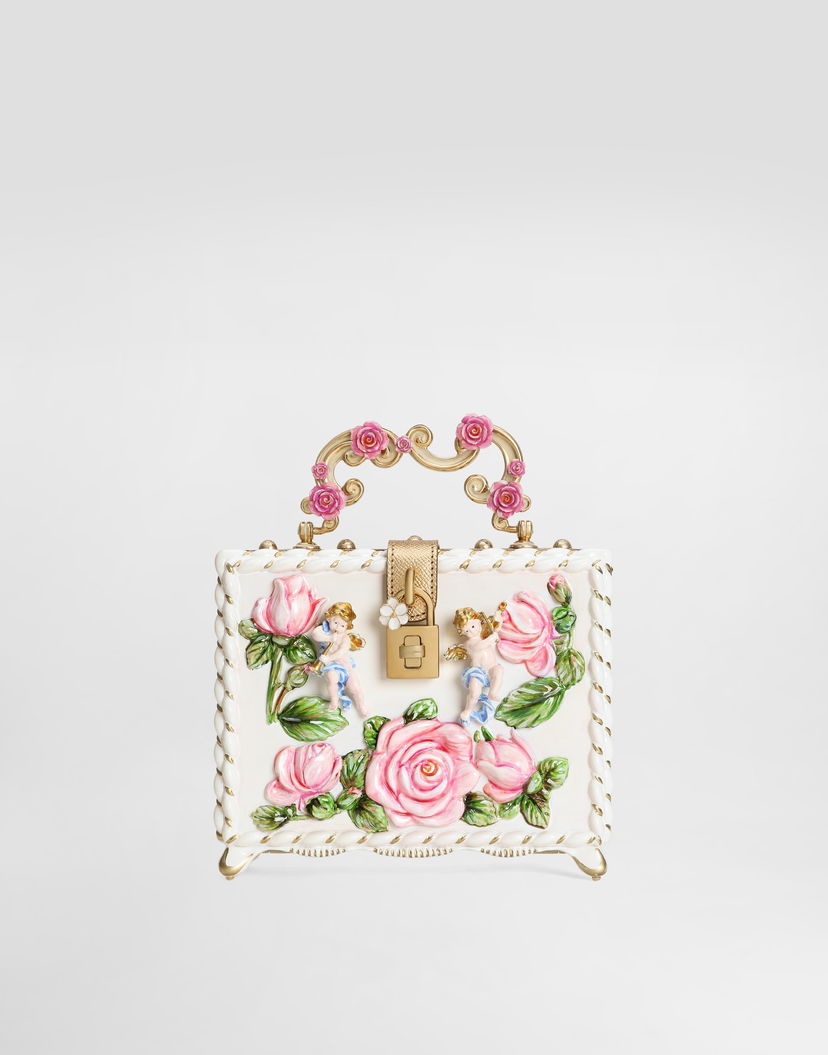 Дамска чанта Dolce & Gabbana Dolce Box Rose Cherub Embellished Top Handle Handbag Многоцветен | BB5970A68668B034