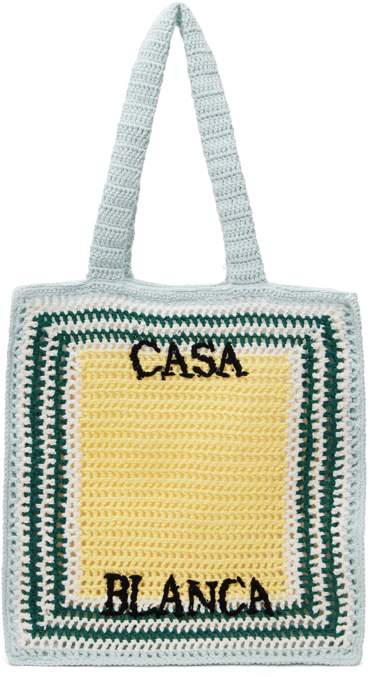 Голяма пазарска чанта Casablanca Crochet Tote Bag Жълто | APS24-BAG-081-01