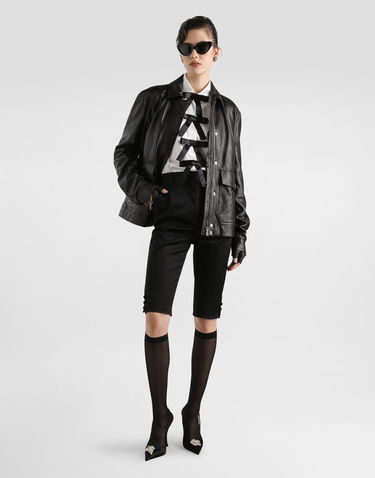 Риза Dolce & Gabbana Ribbon Bow Embellished Silk Shirt Бяло | F5S82TFU1AUW0800, 1