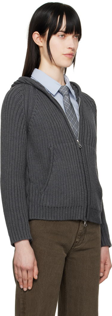 Пуловер OUR LEGACY OUR LEGACY Knit Zip Hoodie Сиво | W2253LD, 1
