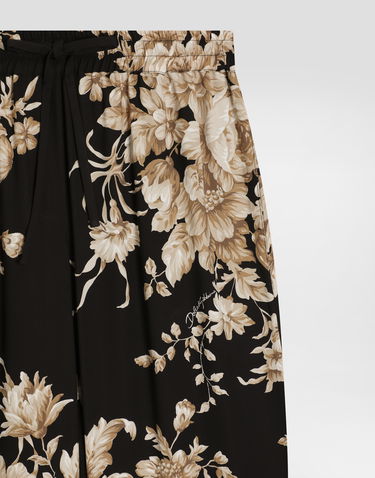 Панталони Dolce & Gabbana Dolce & Gabbana Rose-print Silk Vanity Pants Многоцветен | FTC12TFSA7YHN4OX, 2