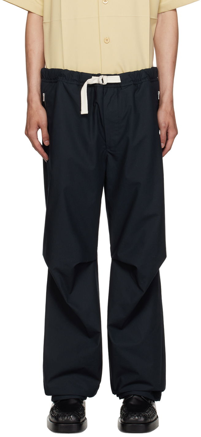 Панталони Jil Sander Pleated Trousers Тъмно синьо | J47KA0161_J45039, 0