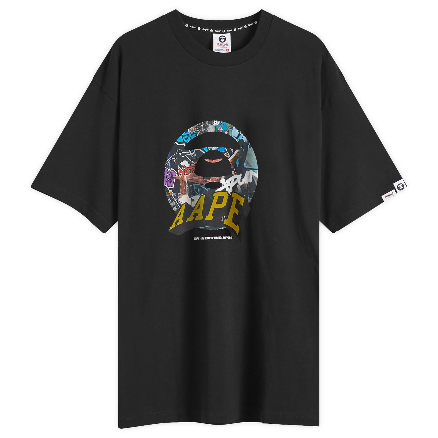 Тениска AAPE by A Bathing Ape AAPE Skate Stamp Tee Черно | AAPTEM1551XXNBKX, 0
