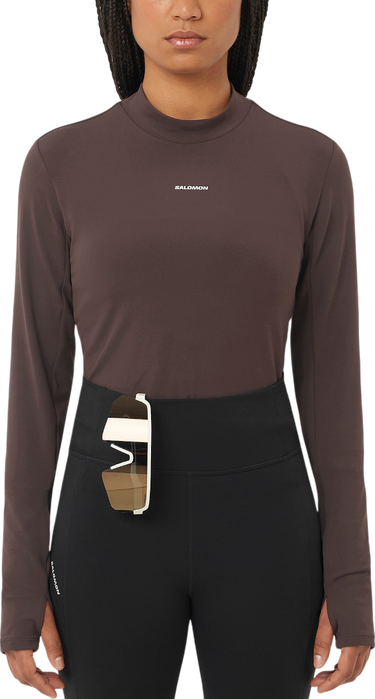 Тениска Salomon Salomon SHKout Bliss Long Sleeve T-Shirt Кафяво | lc2659800, 0
