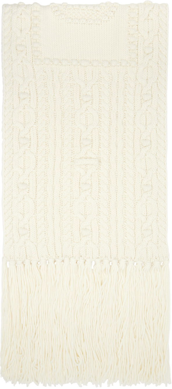 Пуловер Jean Paul Gaultier Knitted Scarf With Fringe Бяло | 24/31-U-EC050-M080-64, 0