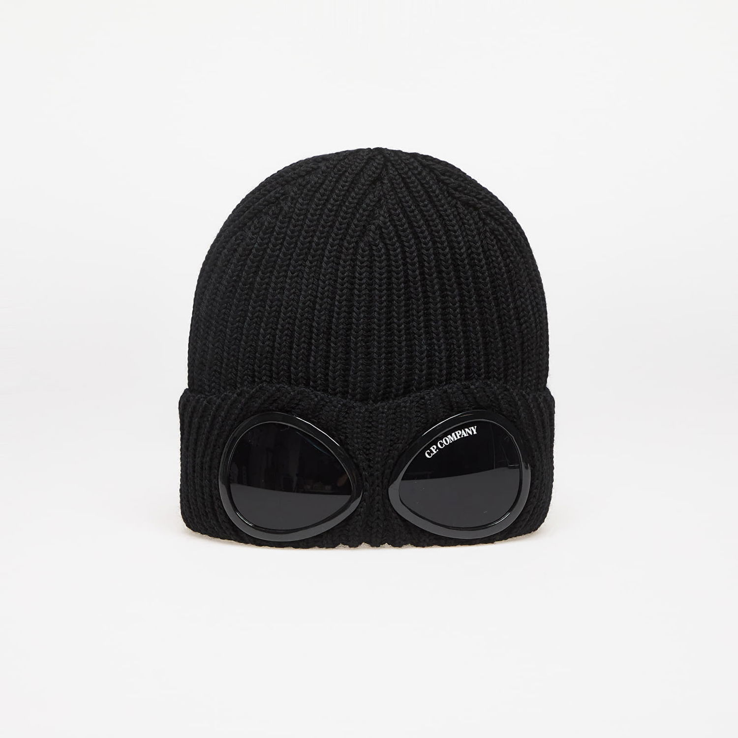 Шапка C.P. Company Merino Wool Goggle Beanie Black Universal Черно | 17CMAC122A005509A-999, 0