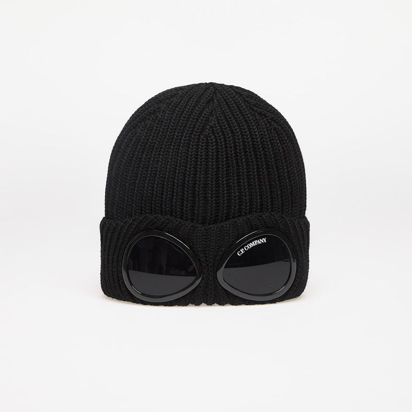 Шапка C.P. Company Merino Wool Goggle Beanie Black Universal Черно | 17CMAC122A005509A-999