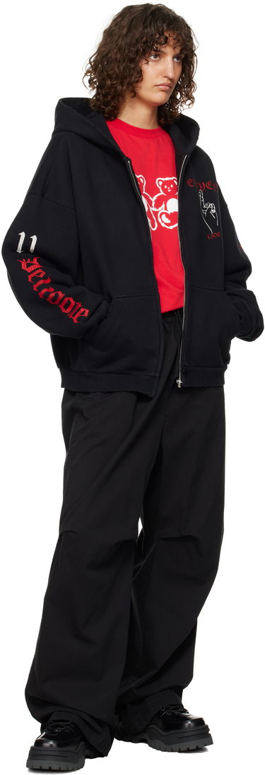 Суитчър We11done We11done Elleven Zip Hoodie Черно | WD-TJ3-24-875-U-BK, 3