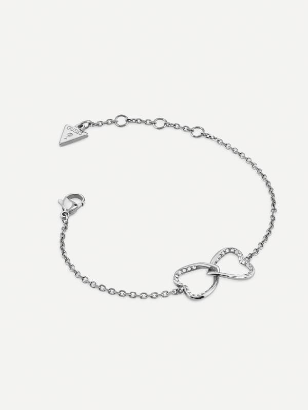 Гривна GUESS Silver Infinity Hearts Charm Bracelet Металик | JUBB04618JW, 0