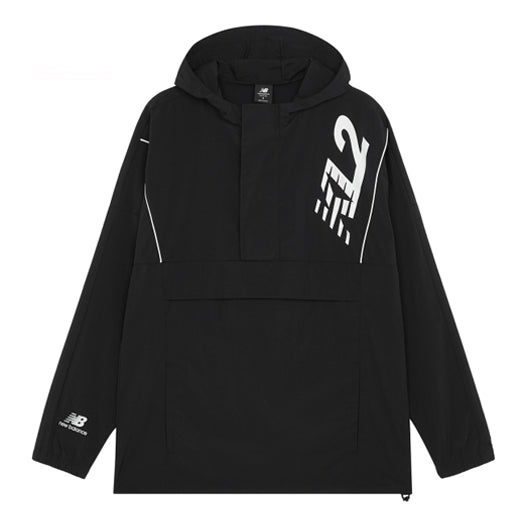 Ветровка New Balance Embroidered Logo Half Zipper Track Jacket Черно | MJ13580-BK, 0