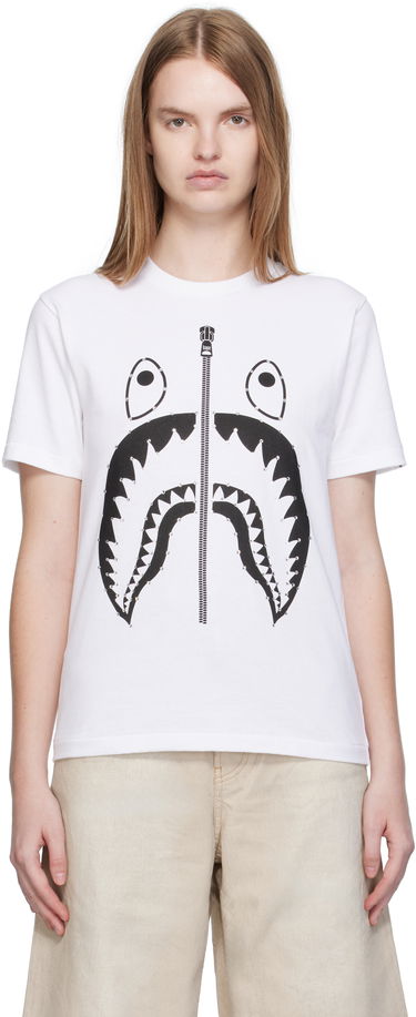 Тениска BAPE Crystal Stone Shark Graphic T-Shirt Бяло | 001TEL302065L, 0