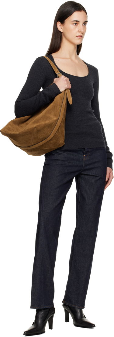 Пуловер TOTEME Long-Sleeve Scoop Neck Compact Knit Top Сиво | 254-WRT0571-YA0128, 3