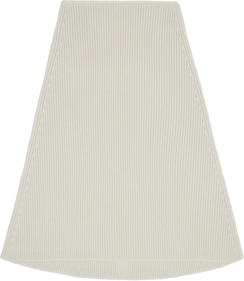 Пола Rick Owens Rick Owens Concordians Ribbed Knit A-line Skirt Бяло | RR02E1491 KWVH