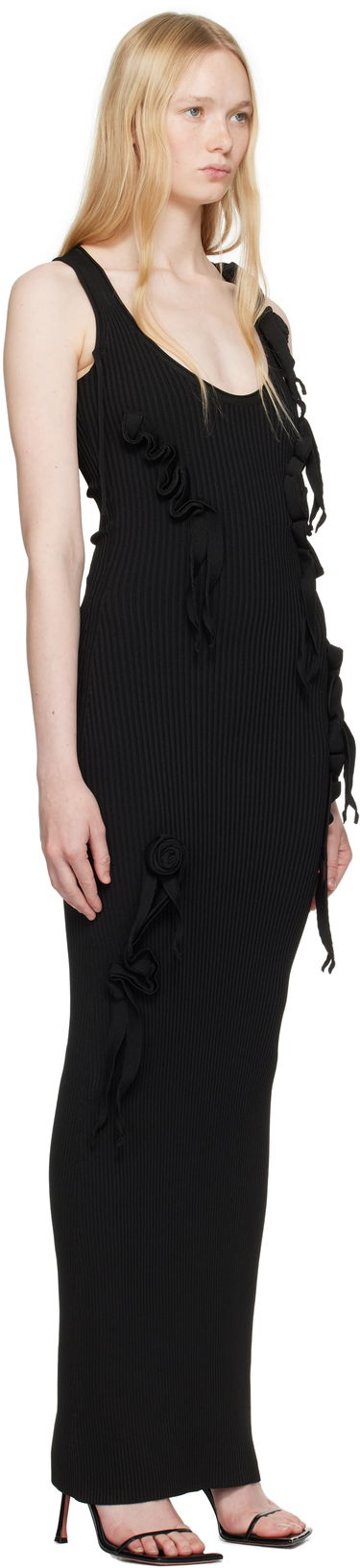 Pокля Coperni Coperni Knitted Ribbon Tank Maxi Dress Черно | COPML144Y3011, 1