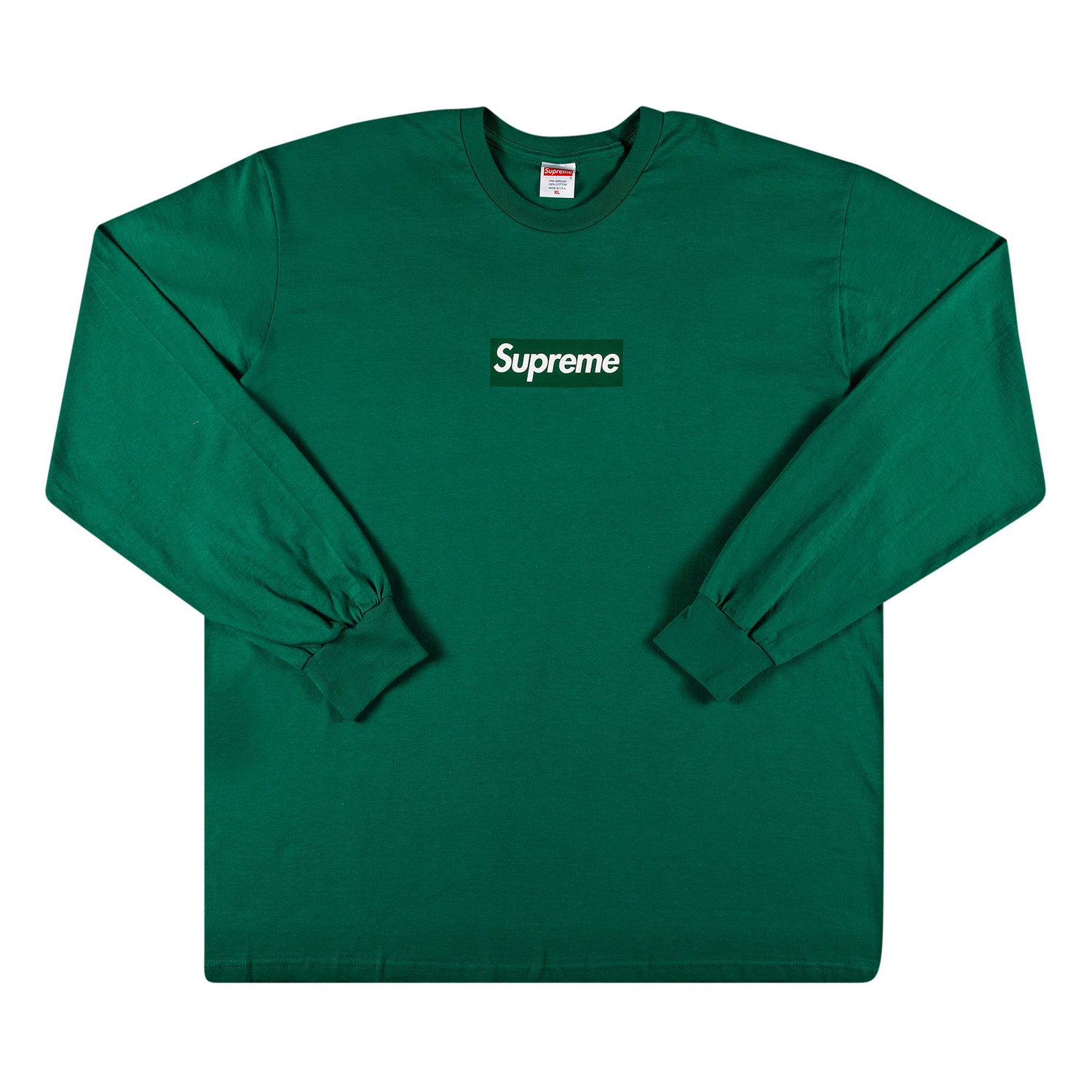 Тениска Supreme Box Logo Long-Sleeve Tee Зелено | FW20T15 LIGHT PINE, 1