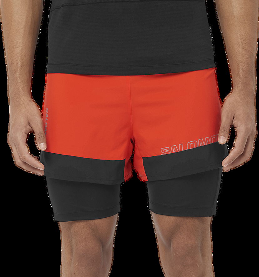 Къси панталони Salomon 2in1 Running Shorts Червено | lc2263700