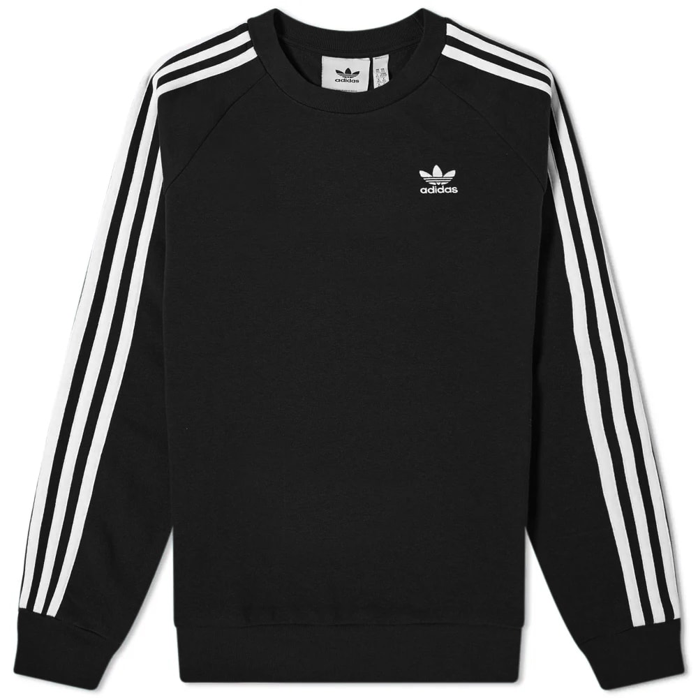 Суитчър adidas Performance Adidas 3 Stripe Crew Sweat Черно | IA4861, 1