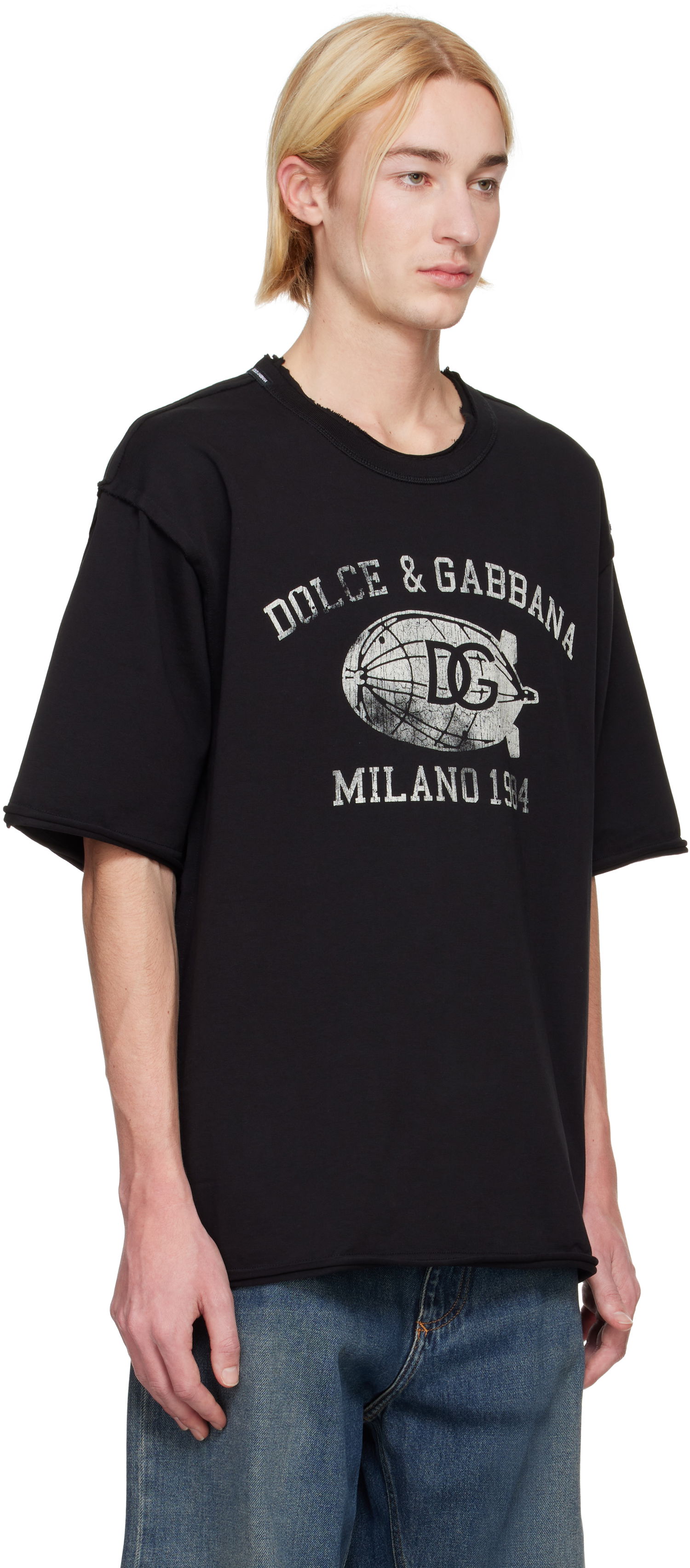 Тениска Dolce & Gabbana Dolce&Gabbana Cotton T-Shirt With Print Черно | G8RF4TG7NSX, 1