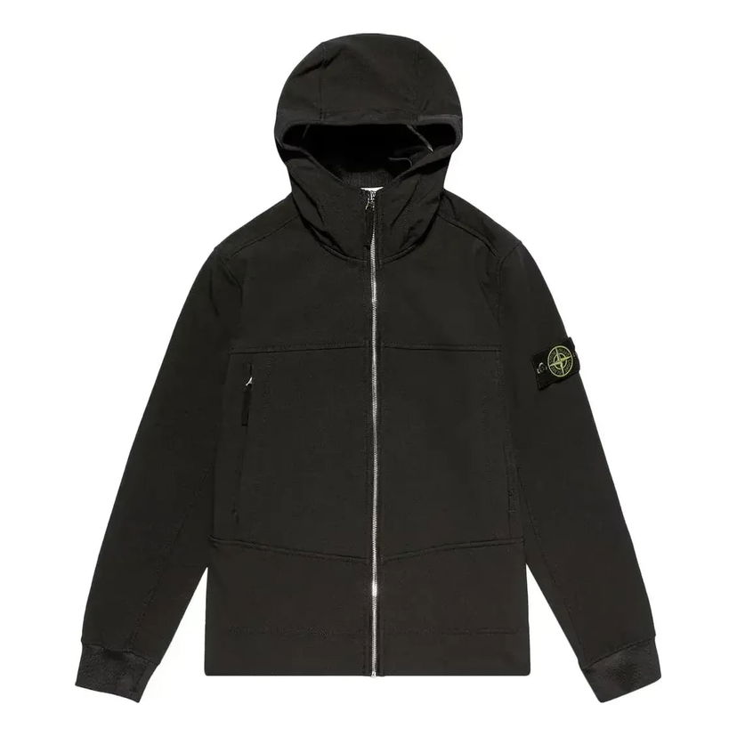 Яке Stone Island Shell Jacket With Logo Badge Черно | 7515Q0122-V0029