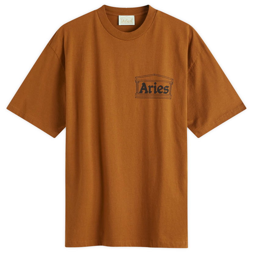 Тениска Aries Temple T-Shirt Large Кафяво | AR60000-BRW