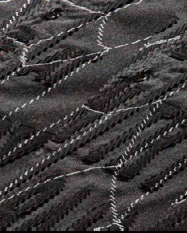 Риза KAPITAL Cotton Wool Great Kountry Baseball Shirt with Spiderweb Design Сиво | K2505SS215 DARKGRAY, 4