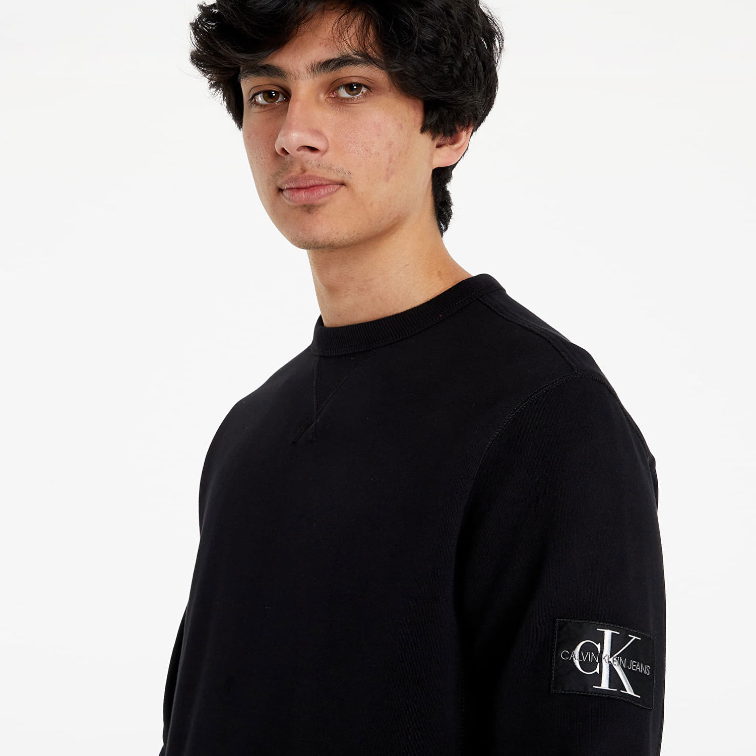 Суитчър CALVIN KLEIN Monogram Sleeve Badge Crew Sweat CK Черно | J30J314035-BAE, 0