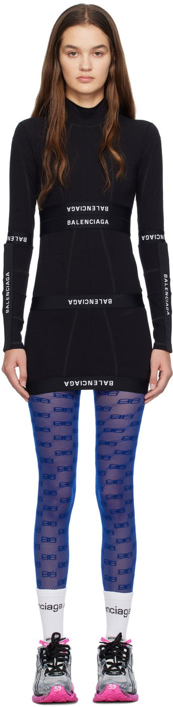 Pокля Balenciaga Paneled Minidress Черно | 767077 4B7B2, 0