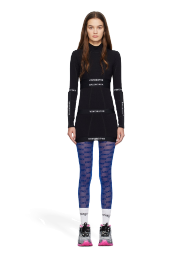 Pокля Balenciaga Paneled Minidress Черно | 767077 4B7B2
