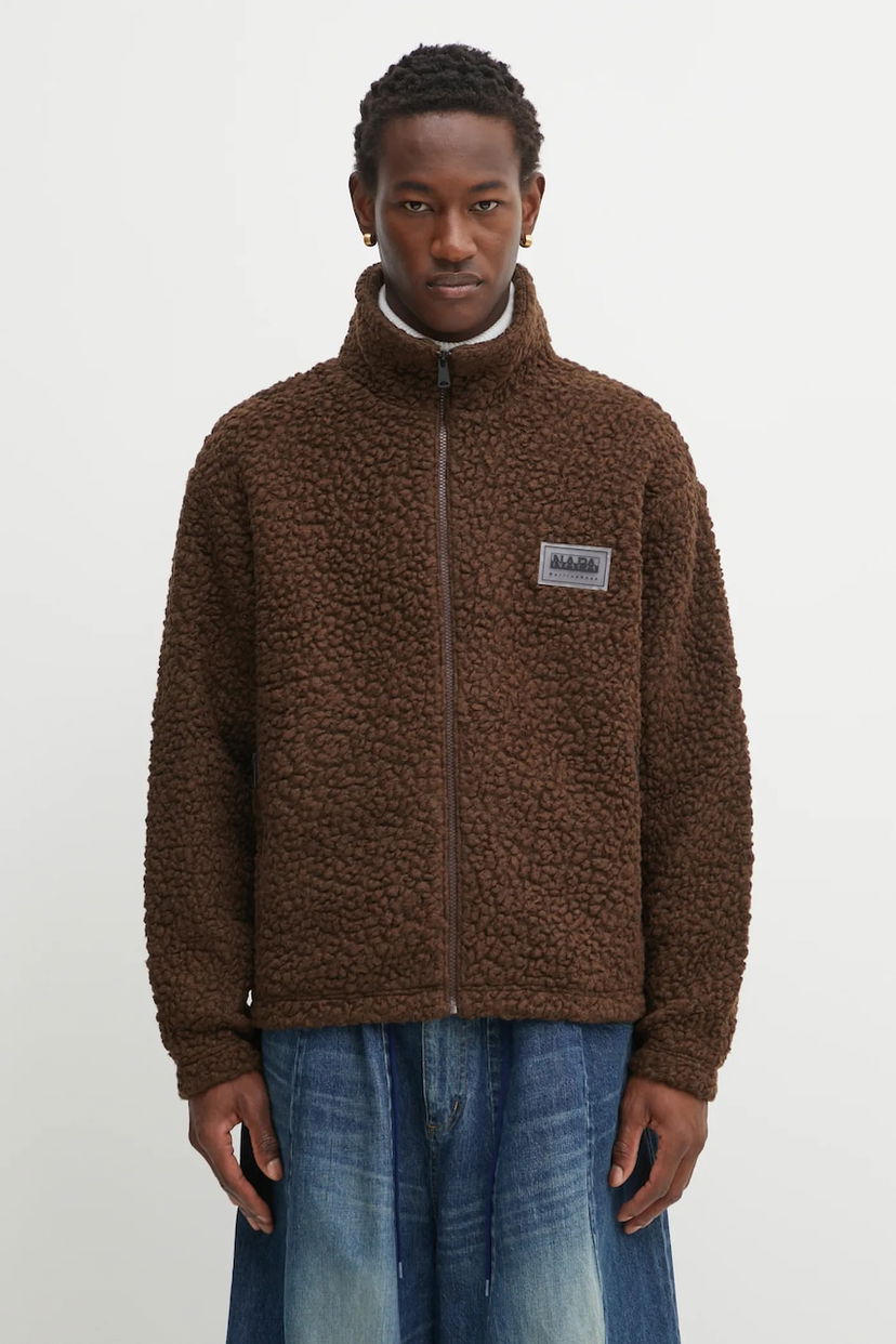 Суитчър Napapijri Martine Rose Full-zip Fleece with Wool Blend Кафяво | NP0A4IG7WT11