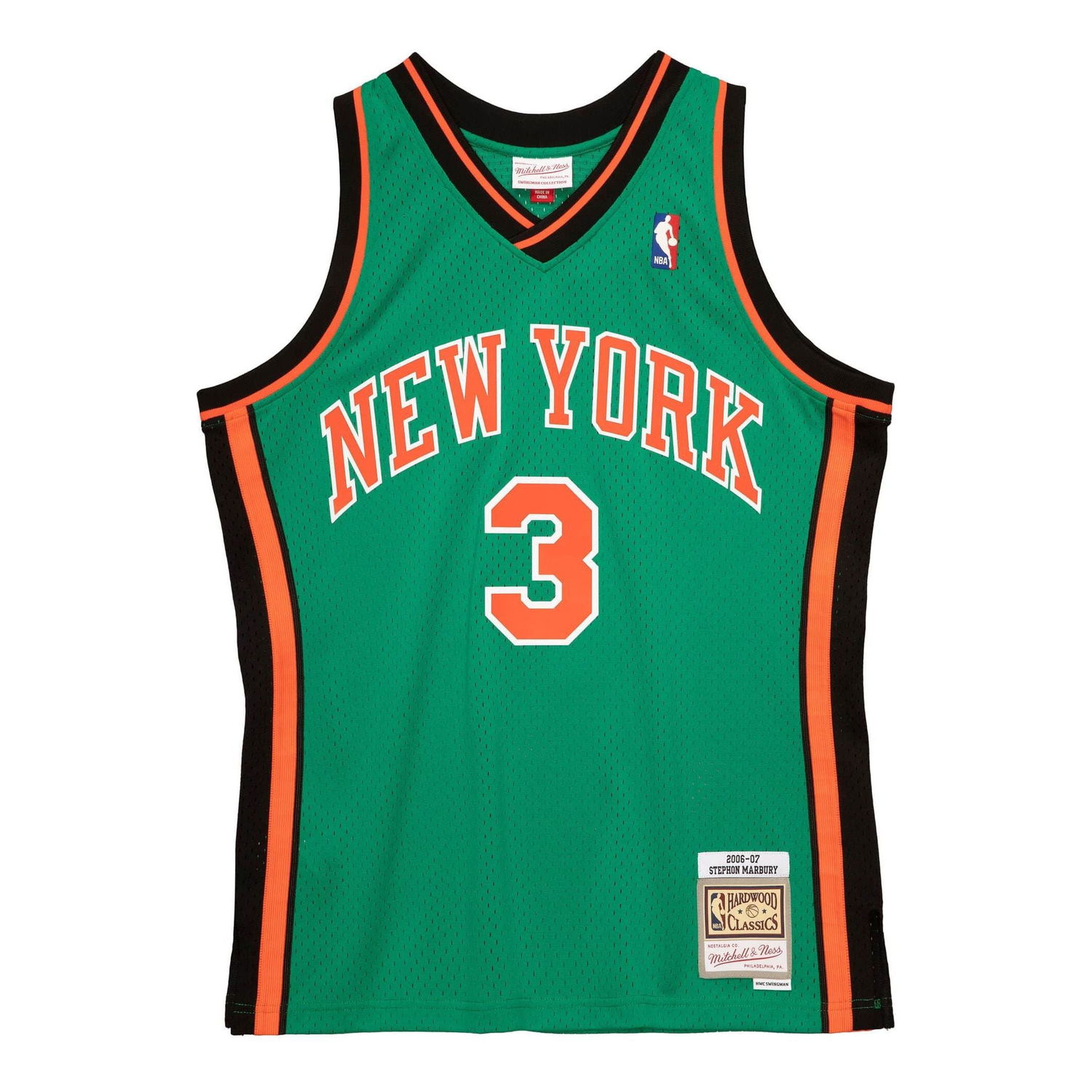 Фланелка Mitchell & Ness NBA New York Knicks 'Stephon Marbury 3' Swingman Jersey Зелено | SMJYGS20012-NYKKYGN06SMB, 0