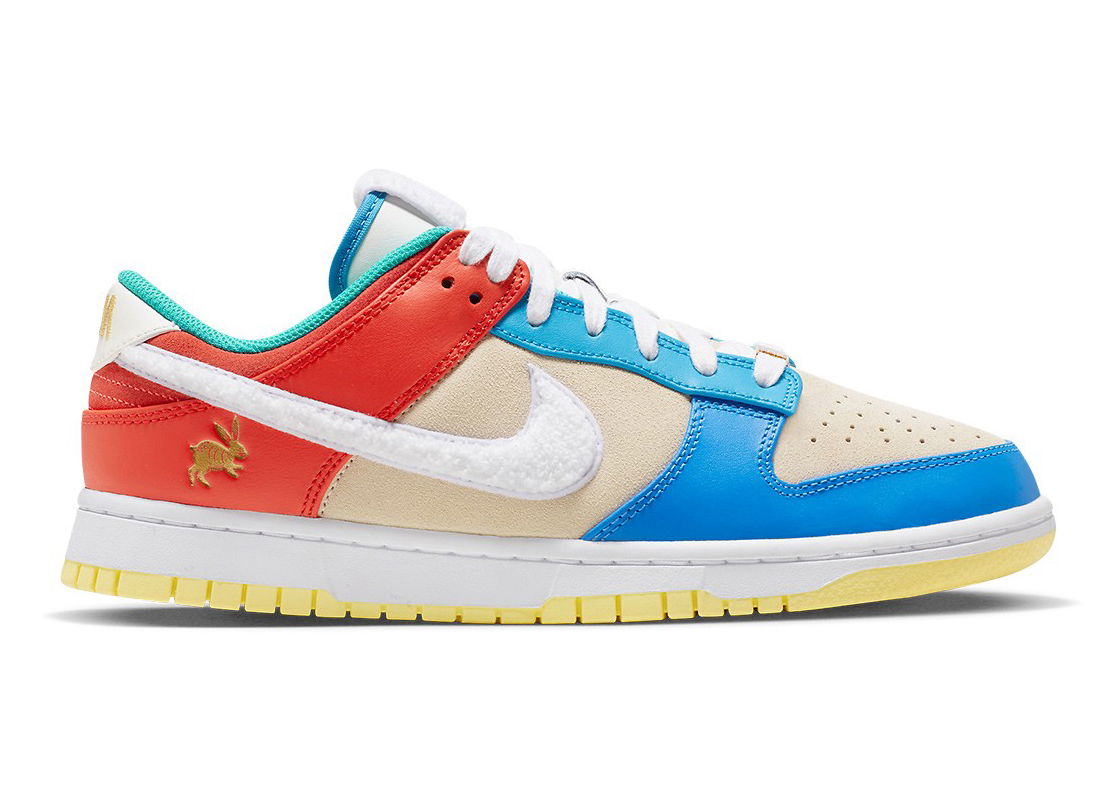 Кецове и обувки Nike Dunk Low Retro PRM Year of the Rabbit Blue Orange Cream Многоцветен | FD4203-111, 0