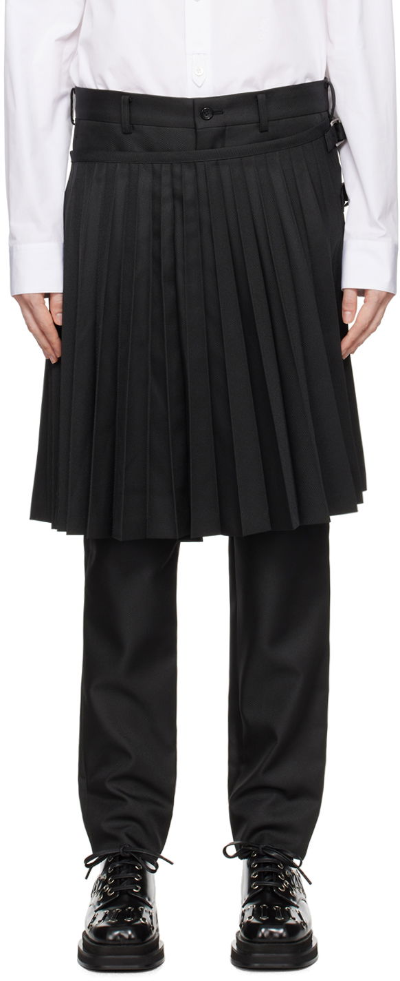 Панталони Comme des Garçons Homme Plus Black Layered Trousers Черно | PN-P048-051, 0