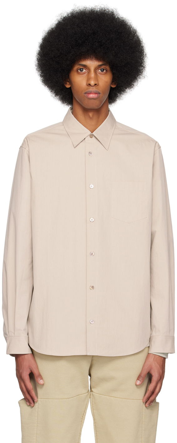 Риза John Elliott Casual Long Sleeve Shirt Бежово | E061F721074A