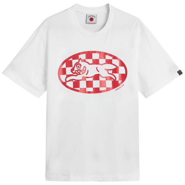 Checker Running Dog Graphic Tee, Size Large