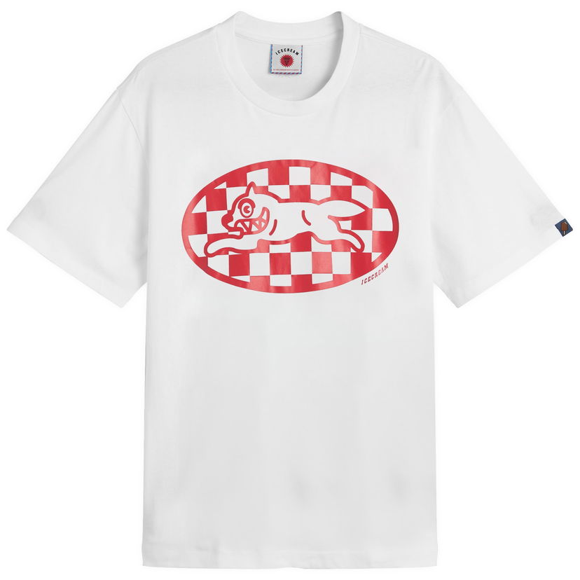 Тениска BBC IceCream Checker Running Dog Graphic Tee, Size Large Бяло | IC25379-WHT