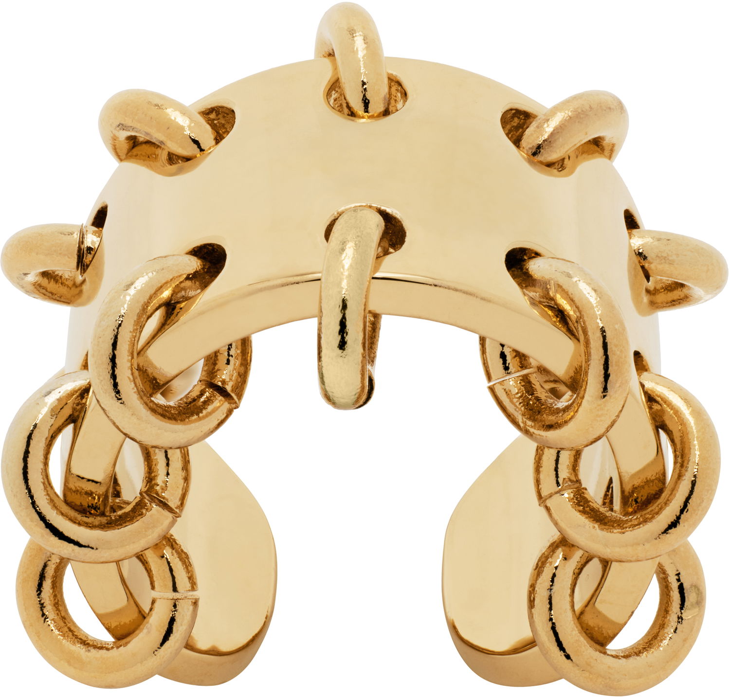 Пръстен We11done We11done Pierced Wide Band Ring Металик | WD-AJ0-25-504-U-GD, 0