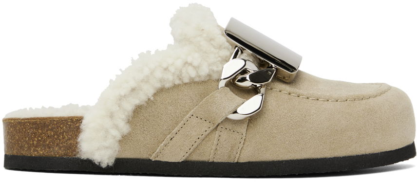 Грижа за обувките JW Anderson JW Anderson Shearling Buckle Loafers Бежово | ANW40000B, 0