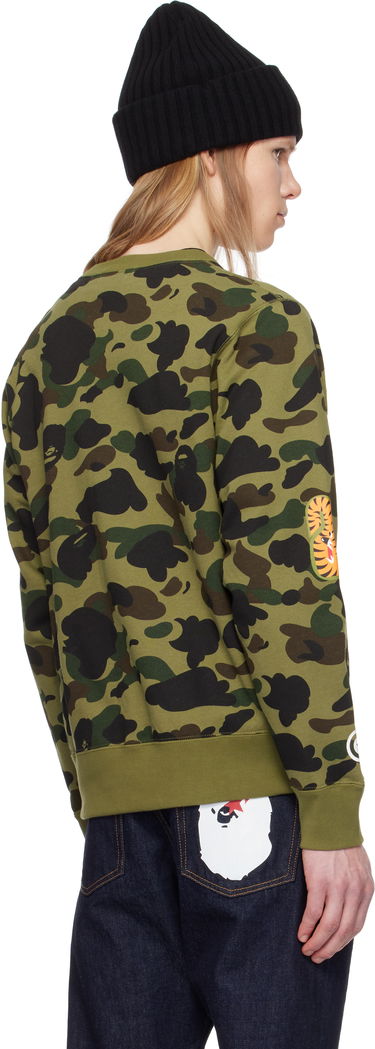Суитчър BAPE A Bathing Ape 1st Camo Shark Crewneck Sweatshirt Зелено | 001SWK801010M, 2