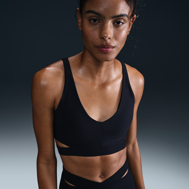 Сутиен Nike Nike Zenvy Light-Support Padded Ribbed Sports Bra Черно | HF5378-010, 0