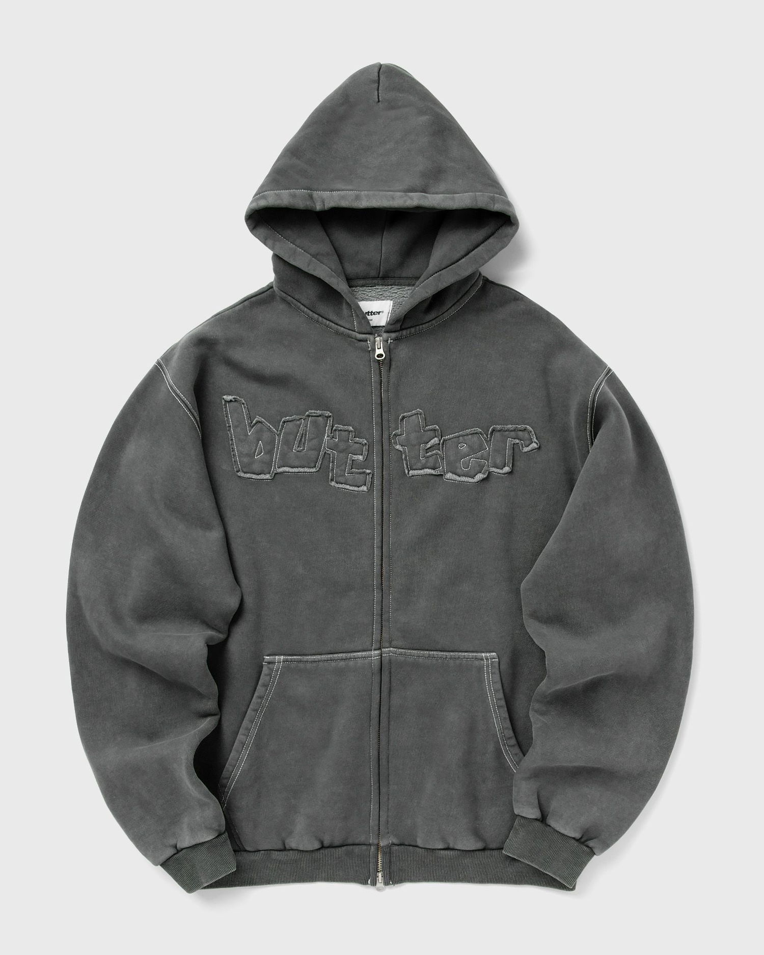 Суитчър Butter Goods Mineral Wash Zip Hoodie Сиво | P20199, 0