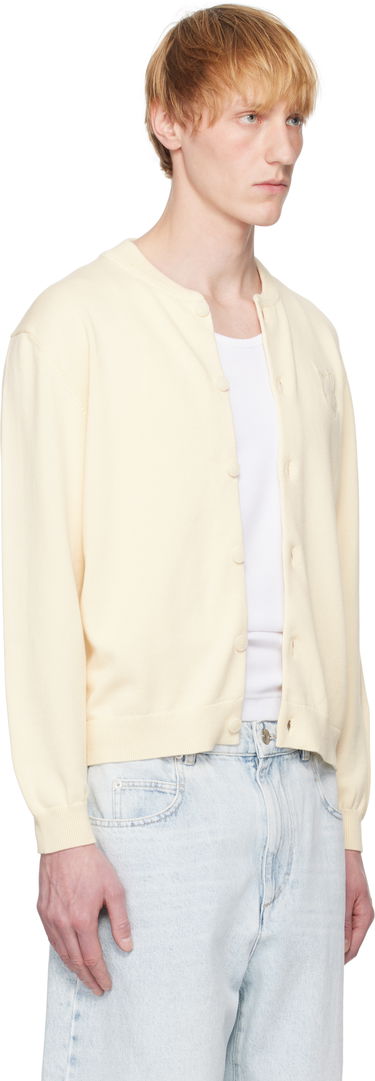 Пуловер MAISON KITSUNÉ Maison Kitsuné Fox Head Embroidered Cardigan Жълто | OM02135KT1135, 1
